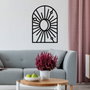 Wallity Window And Crescent - L Escultura de pared de metal negra